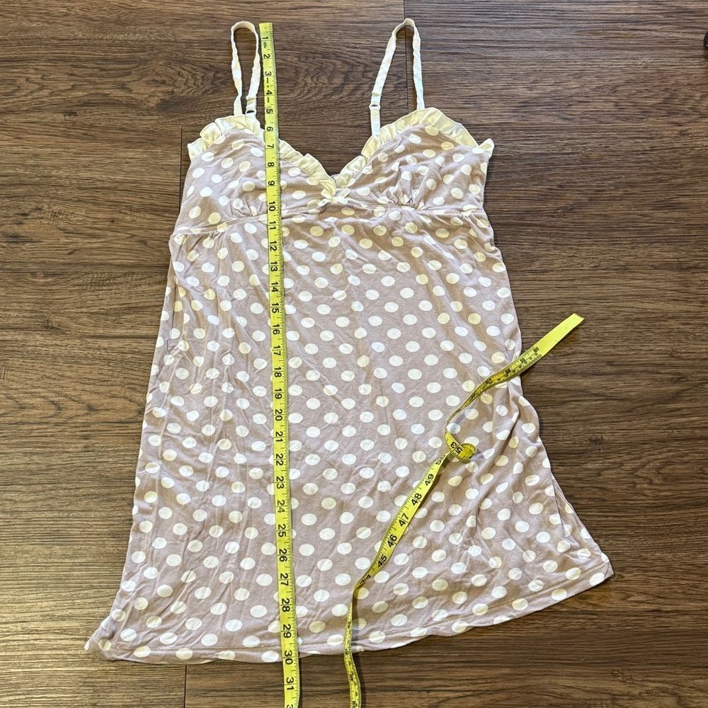 Maidenform Polka Dot Tank Nightgown in Mauve / Lavender and White Medium - Picture 8 of 11